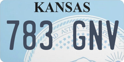 KS license plate 783GNV