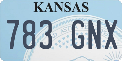 KS license plate 783GNX