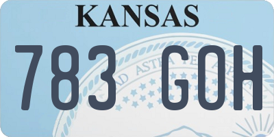 KS license plate 783GOH