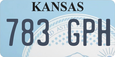 KS license plate 783GPH
