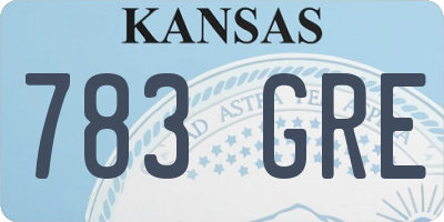 KS license plate 783GRE