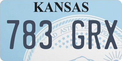 KS license plate 783GRX