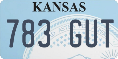 KS license plate 783GUT