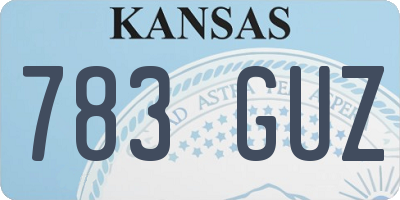 KS license plate 783GUZ