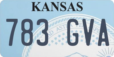 KS license plate 783GVA