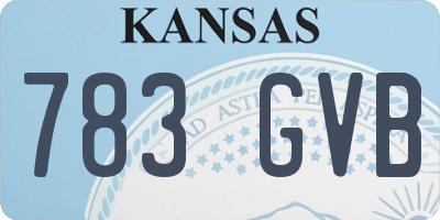 KS license plate 783GVB