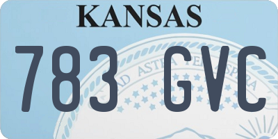 KS license plate 783GVC