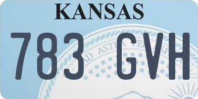 KS license plate 783GVH