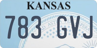 KS license plate 783GVJ