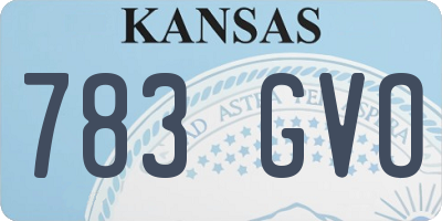 KS license plate 783GVO