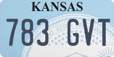 KS license plate 783GVT