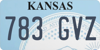 KS license plate 783GVZ