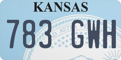 KS license plate 783GWH