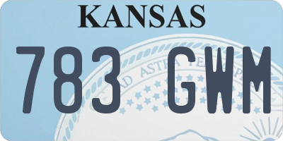 KS license plate 783GWM
