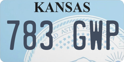 KS license plate 783GWP