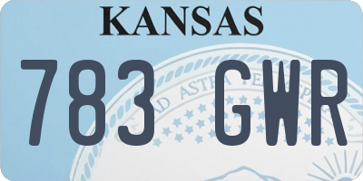 KS license plate 783GWR