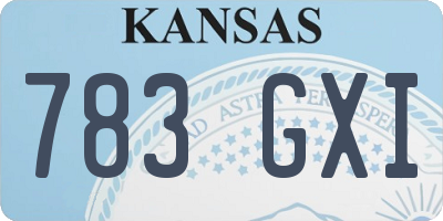 KS license plate 783GXI
