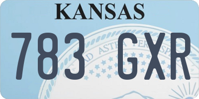 KS license plate 783GXR