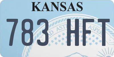 KS license plate 783HFT