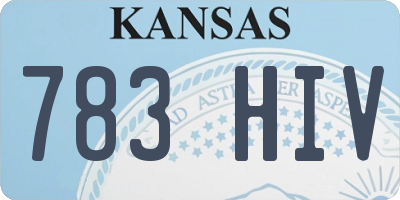 KS license plate 783HIV