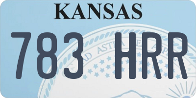 KS license plate 783HRR