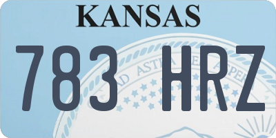 KS license plate 783HRZ