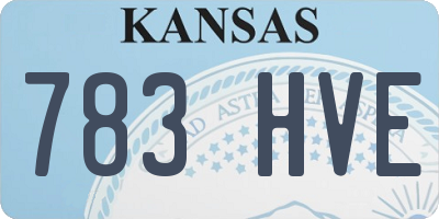 KS license plate 783HVE