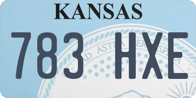 KS license plate 783HXE