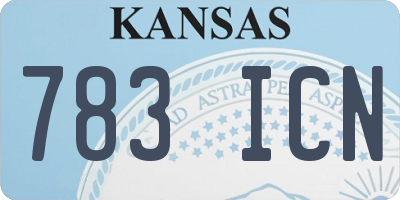 KS license plate 783ICN