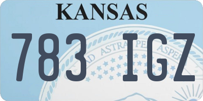 KS license plate 783IGZ