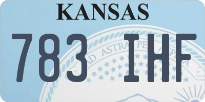 KS license plate 783IHF