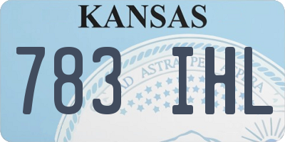 KS license plate 783IHL