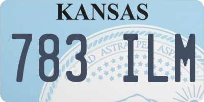 KS license plate 783ILM