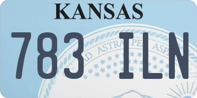 KS license plate 783ILN