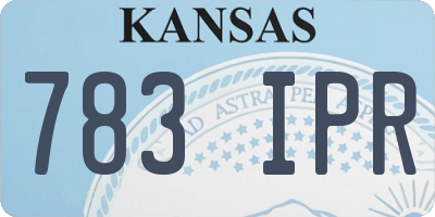 KS license plate 783IPR