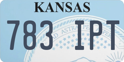 KS license plate 783IPT