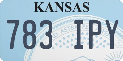 KS license plate 783IPY