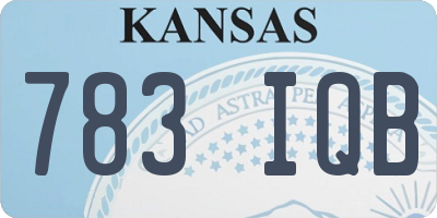 KS license plate 783IQB