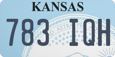 KS license plate 783IQH