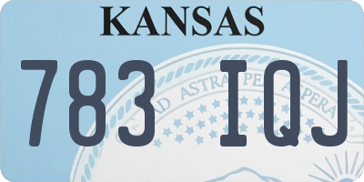 KS license plate 783IQJ