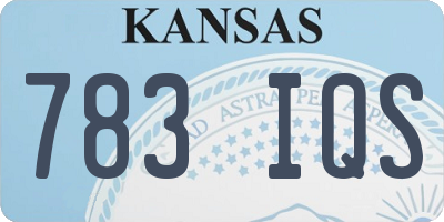 KS license plate 783IQS