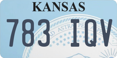 KS license plate 783IQV