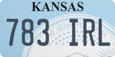 KS license plate 783IRL