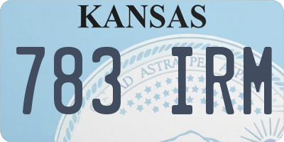 KS license plate 783IRM