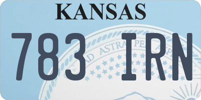 KS license plate 783IRN