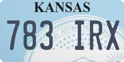 KS license plate 783IRX