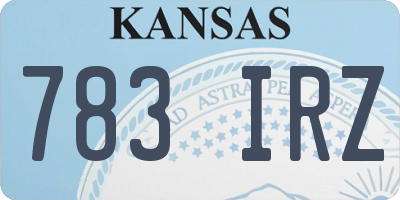 KS license plate 783IRZ