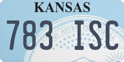 KS license plate 783ISC