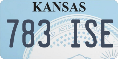 KS license plate 783ISE