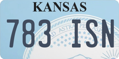 KS license plate 783ISN